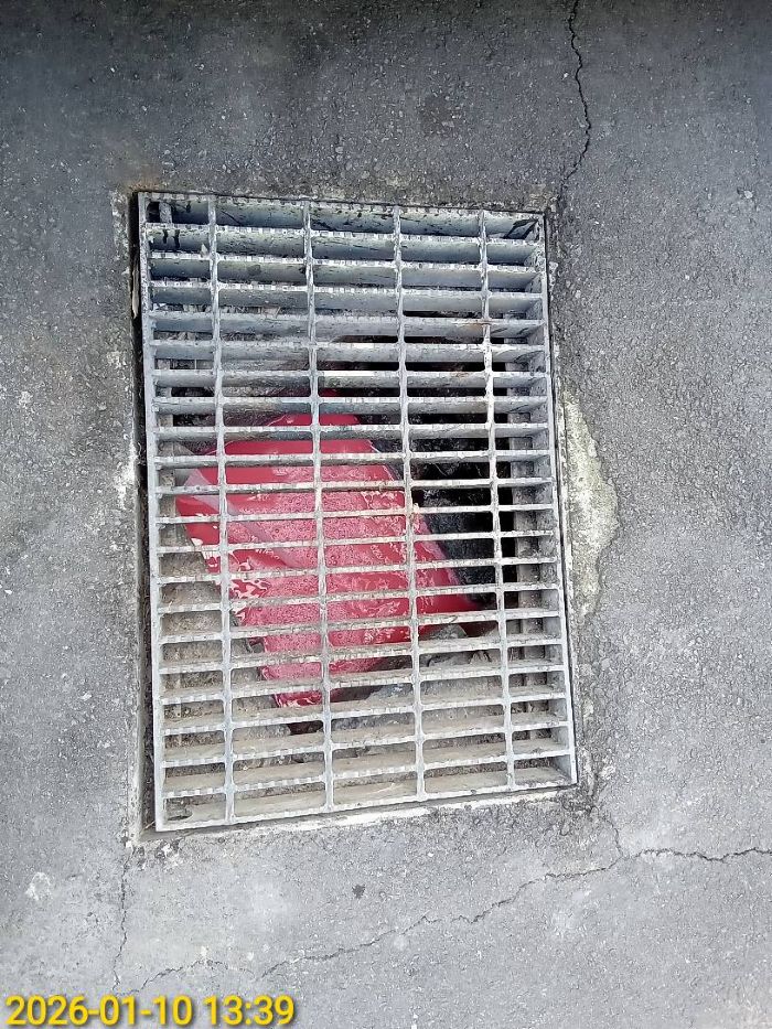 《圖說》投放紅色示蹤劑確認流向無誤。〈環保局提供〉